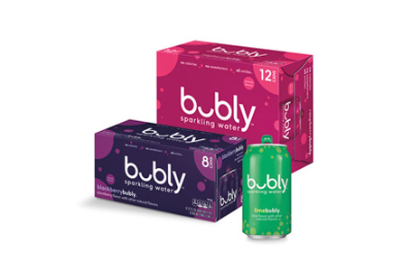 Two Bubly Sparkling Water 12-packs and a single can