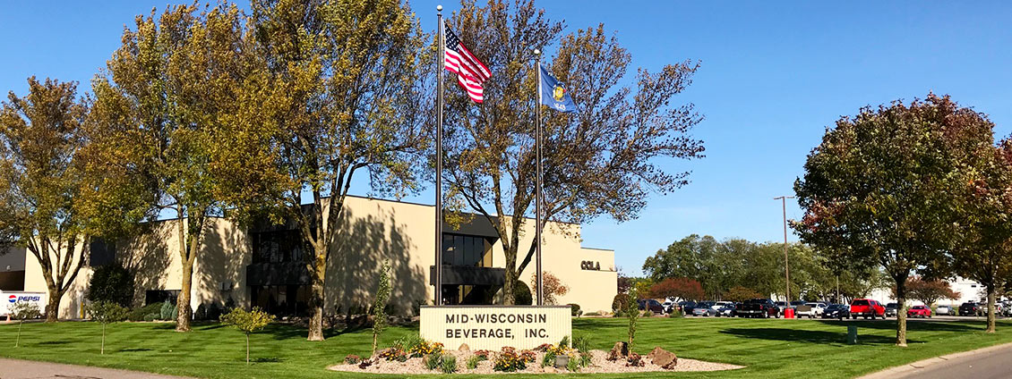 Exterior photo of the Mid-Wisconsin Beverage Corporate Office building