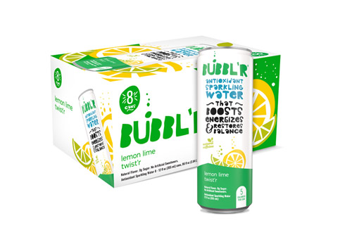 Bubbl'r Lemon Lime Twist'r can and eight pack