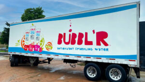 Mid-Wisconsin Beverage Bubbl'r semi trailer wrap.