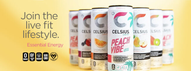 multiple cans of Celsius in various flavors