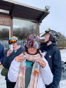 Granite-Peak-Bubblr-Tasting-4 Granite Peak Bubblr Tasting holding two cans