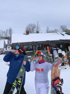 Granite-Peak-Bubblr-Tasting-7 Granite Peak Bubblr Tasting with snowboards drinking