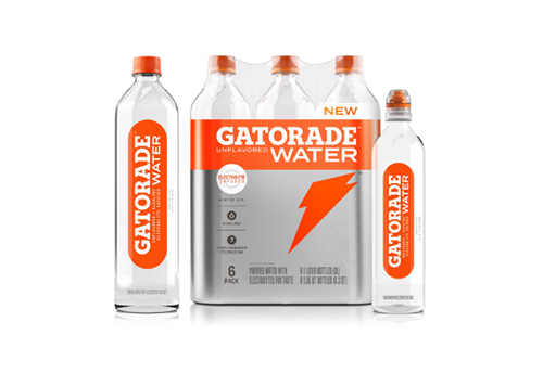 bottles of Gatorade Unflavored Water