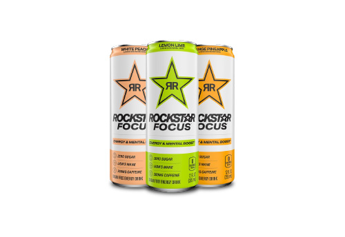 3 cans of Rockstar Focus Energy and Mental Boost