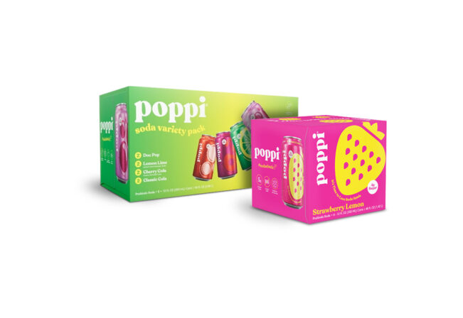 Poppi 8-pack variety pack, 4-pack strawberry lemon