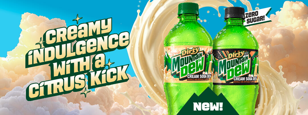 Mountain Dew Dirty Cream Soda and Mountain Dew Dirty Cream Soda Zero Sugar